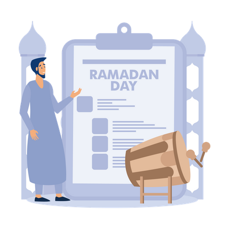 Jeûne du Ramadan Kareem  Illustration