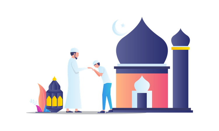 Ramadan Kareem Zakat Spenden für wohltätige Zwecke  Illustration