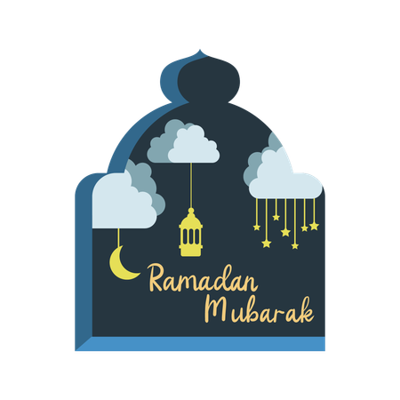 Ramadan Mubarak  Illustration