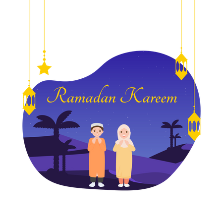 Ramadan Mubarak  Illustration