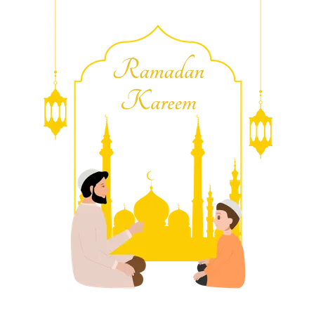 Ramadan Mubarak  Illustration