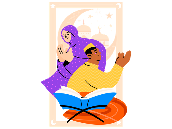 Ramadan Mubarak  Illustration