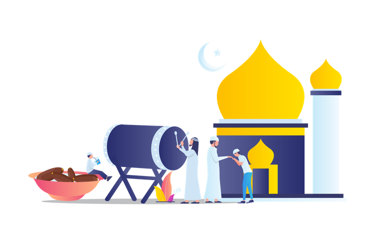 Ramadan Nacht  Illustration