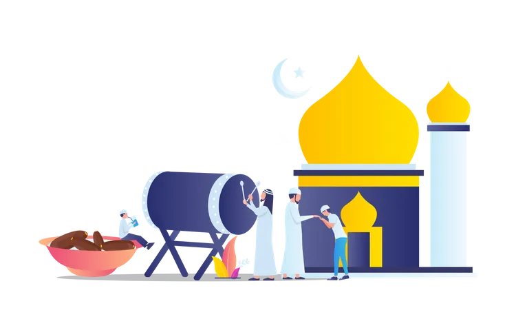 Ramadan Nacht  Illustration