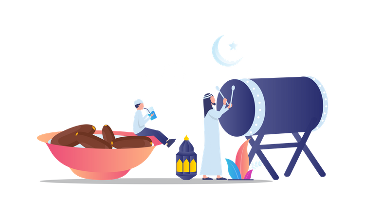 Ramadan Nacht  Illustration