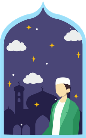 Ramadan Nacht  Illustration