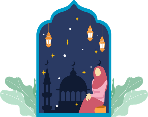 Ramadan Nacht  Illustration