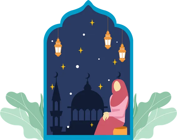 Ramadan Nacht  Illustration