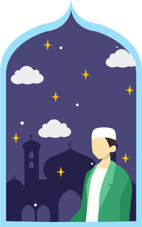 Ramadan night Illustration