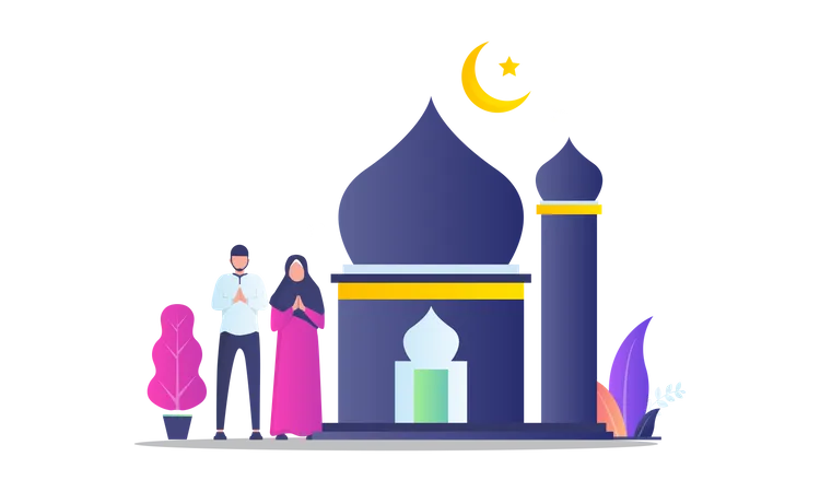 Ramadan Prayer  Illustration