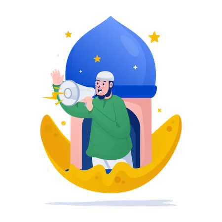 Ramadan sahur call  Illustration