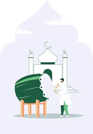 Ramadan_Sahur man Illustration