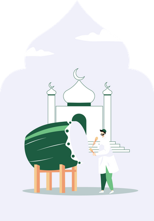 Ramadan_Sahur man  Illustration