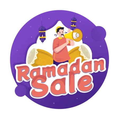 Ramadan sale promotion Illustration
