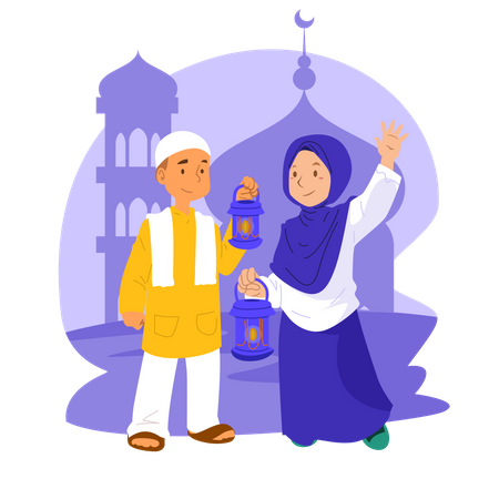 Ramadhan kommt Illustration  Illustration