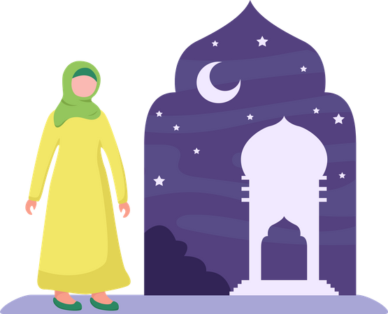 Ramadan-Szene  Illustration