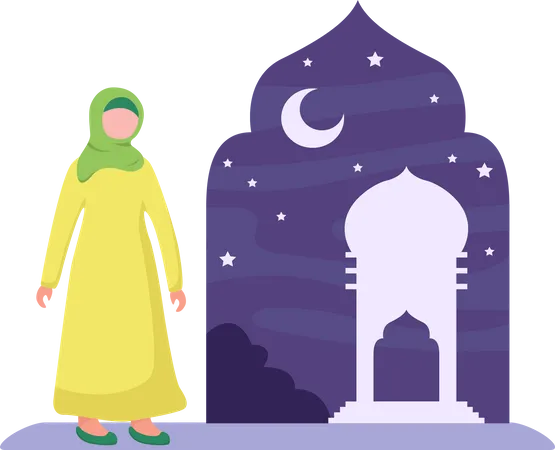 Ramadan-Szene  Illustration