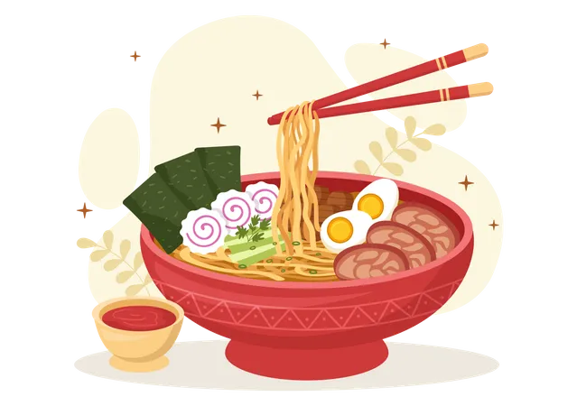 Ramen Noodle  Illustration