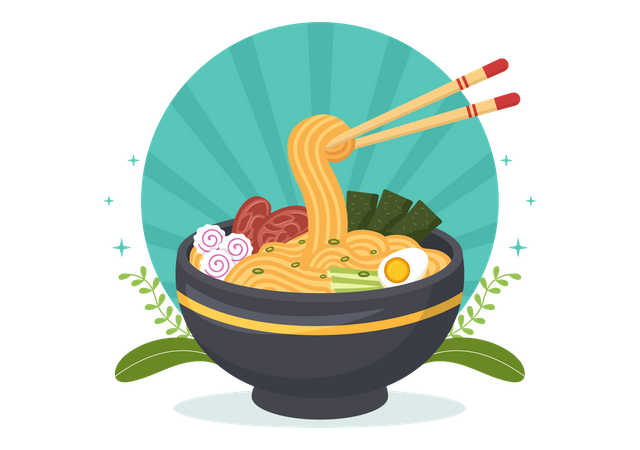 Ramen Noodle  Illustration