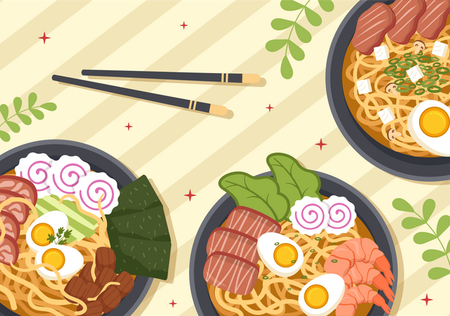 Ramen Noodles  Illustration