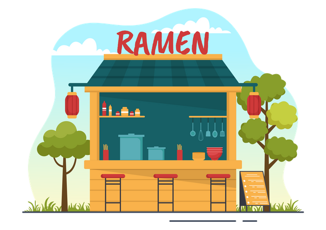 Ramen Store  Illustration