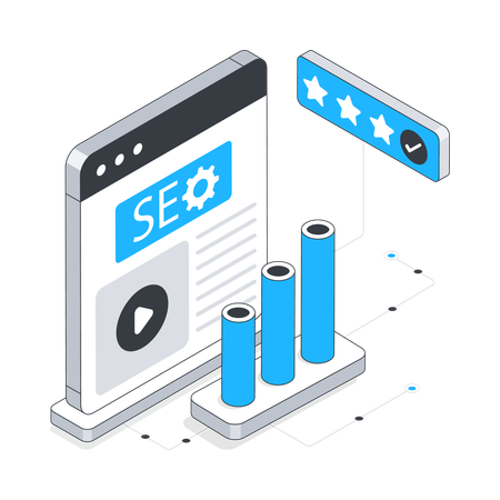 Clasificación de SEO  일러스트레이션