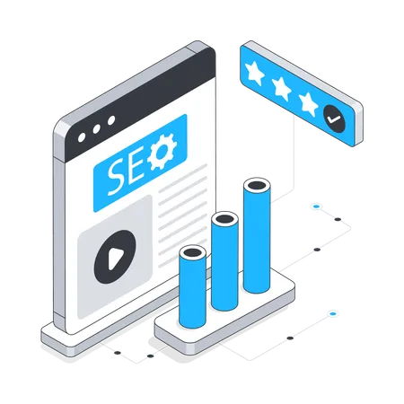 Clasificación de SEO  일러스트레이션