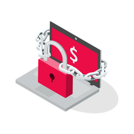 Ransomware attack protection  일러스트레이션