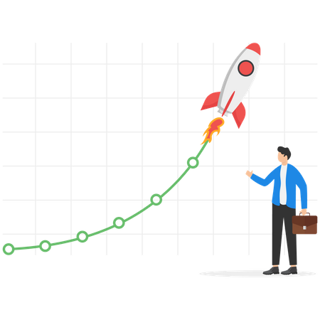 Rapid business growth  Illustration
