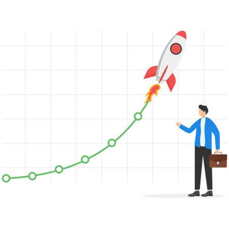 Rapid business growth  Illustration