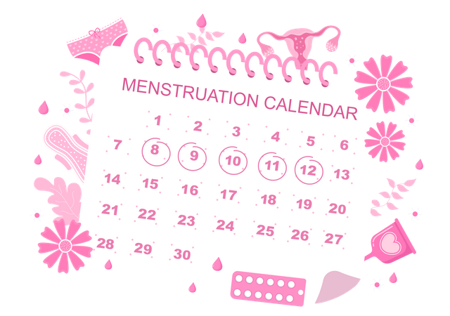 Rappel des menstruations  Illustration