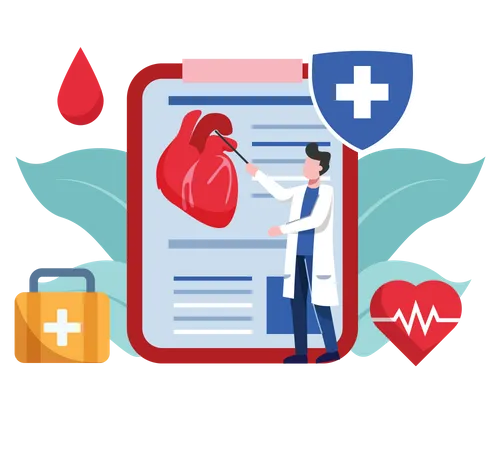 Rapport de contrôle cardiaque  Illustration