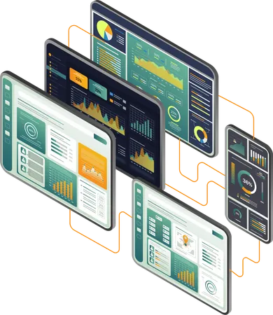 Rapport sur la croissance des activités en ligne  Illustration