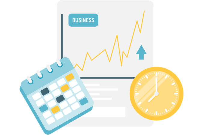 Rapport sur la croissance de l'entreprise  Illustration