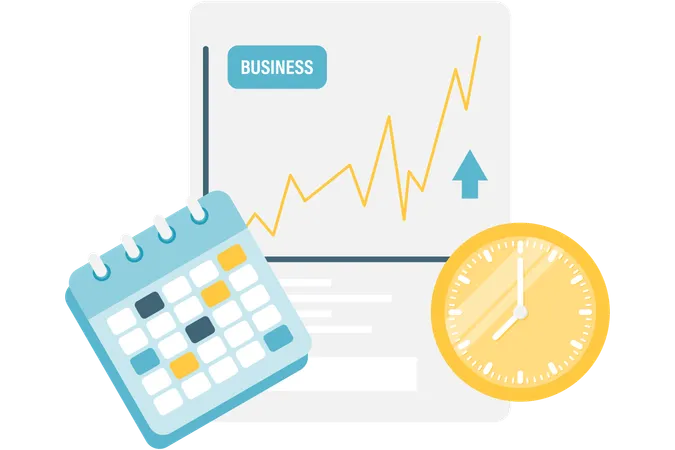 Rapport sur la croissance de l'entreprise  Illustration