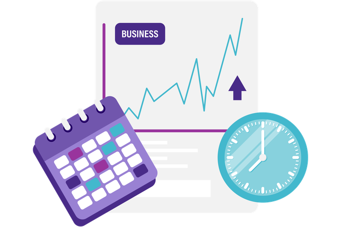 Rapport sur la croissance de l'entreprise  Illustration