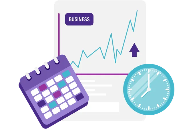 Rapport sur la croissance de l'entreprise  Illustration