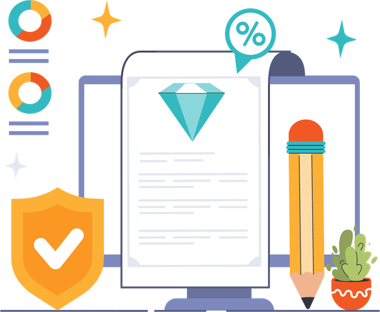 Rapport de qualité en ligne  Illustration