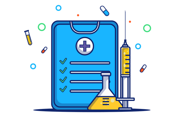 Rapport de vaccination contre le coronavirus  Illustration