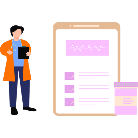 Rapport de vérification du médecin  Illustration