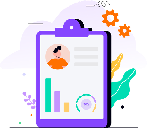 Rapport du bloc-notes  Illustration