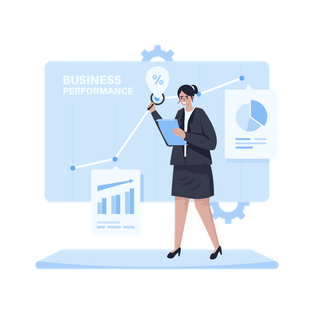 Rapport sur les performances de l'entreprise  Illustration