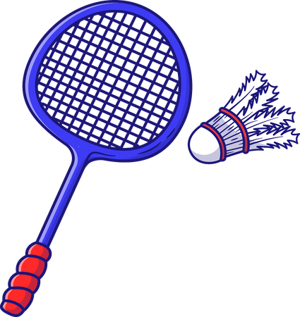 Raquete de badminton  Ilustração