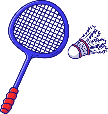 Raquete de badminton  Ilustração