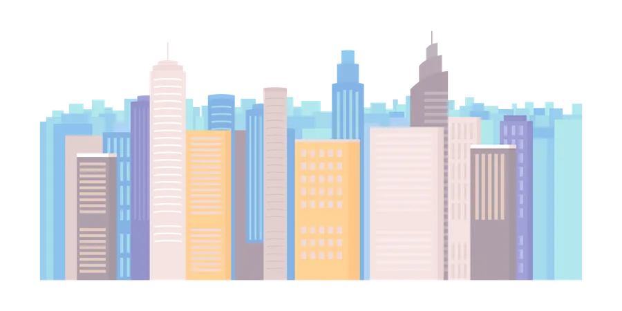 Rascacielos de la ciudad  Ilustración
