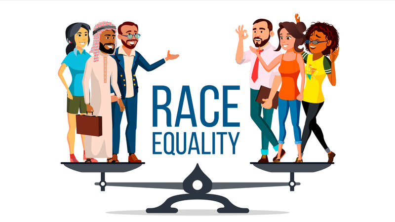 Rassengleichheitsvektor  Illustration
