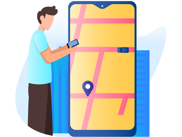 Rastreamento GPS  Ilustração