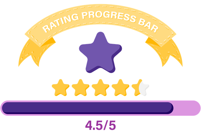Rating progress bar  Illustration
