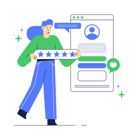 Rating User Profile  Illustration