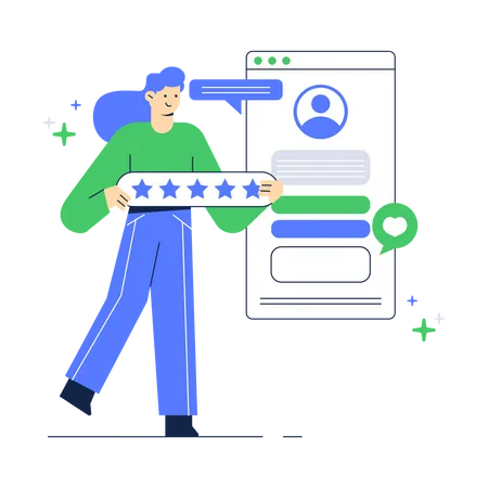 Rating User Profile  Illustration